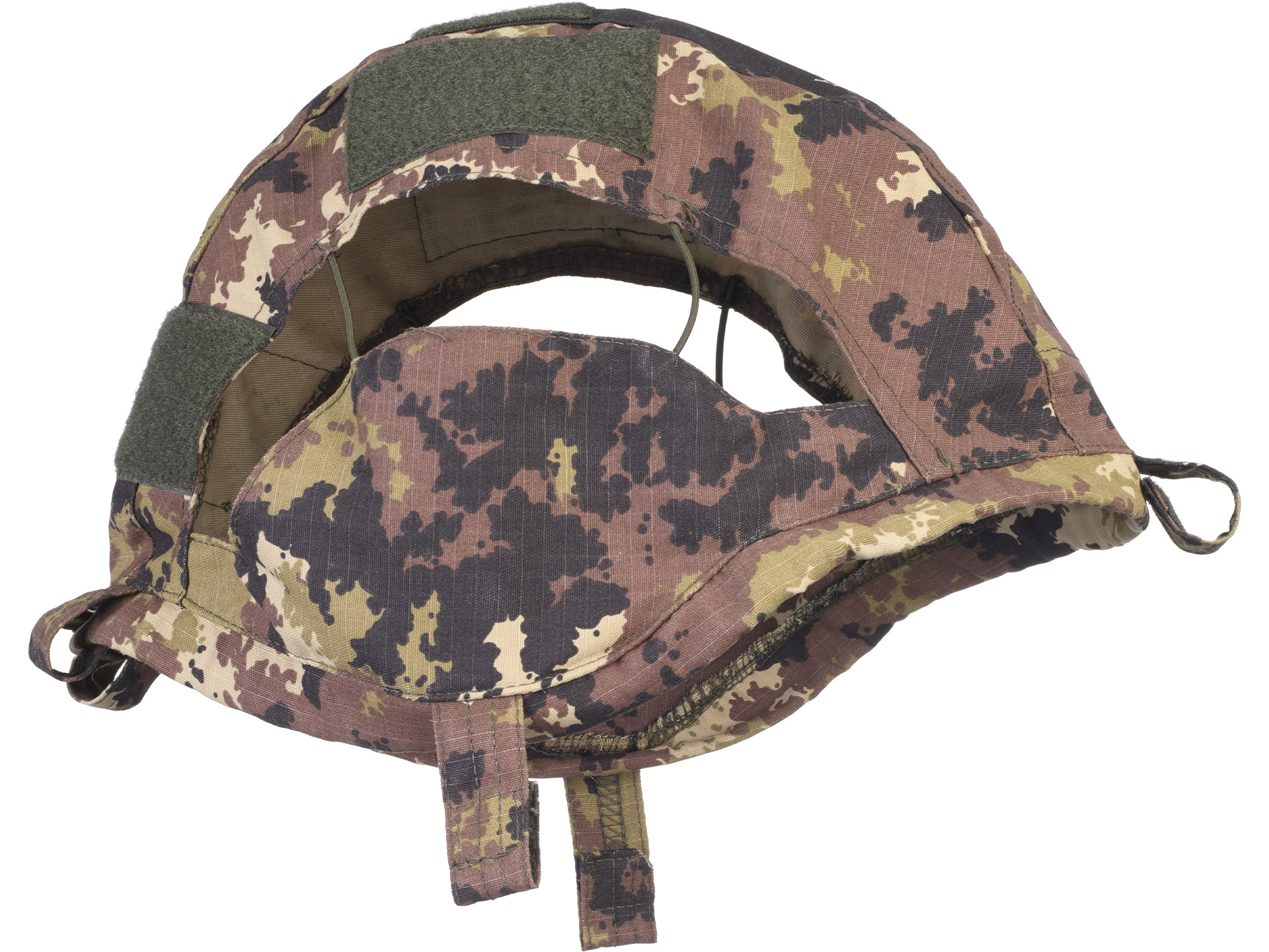 Helmet cover for regular cut model with fixed Picatinny rails