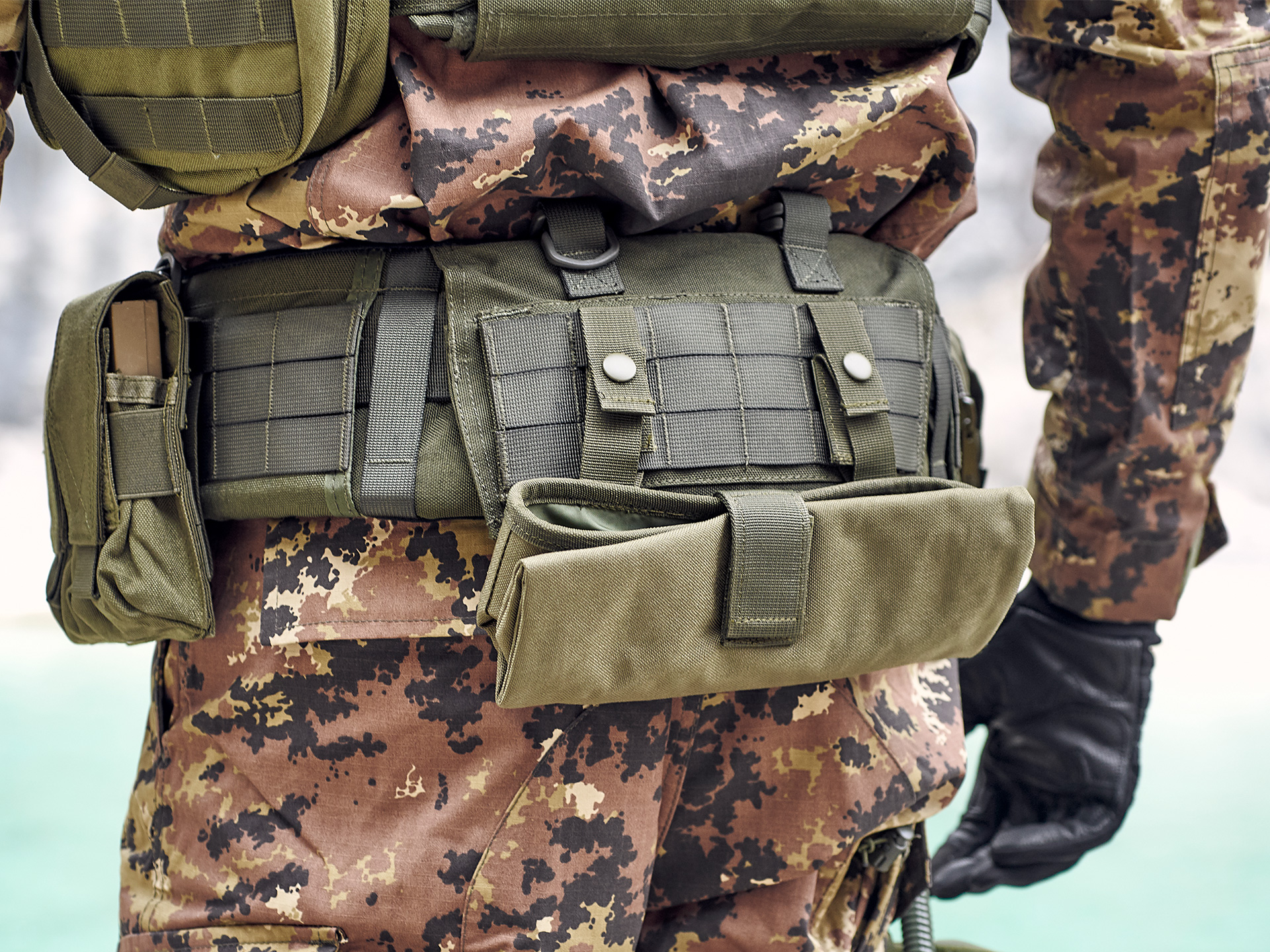 Borsa Porta Caricatori E Batteria In Tela - Surplus Cinese Tipo 56, Militaria Originale