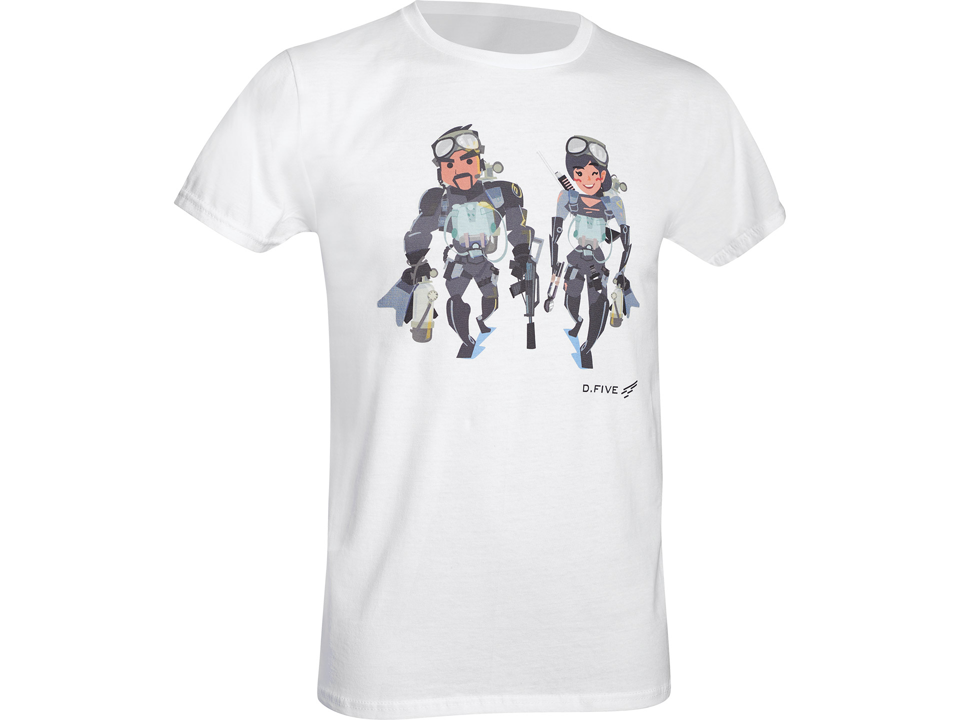 D.FIVE T-SHIRT WITH FRONT CHEST NAVY SEALS TEAM COUPLE